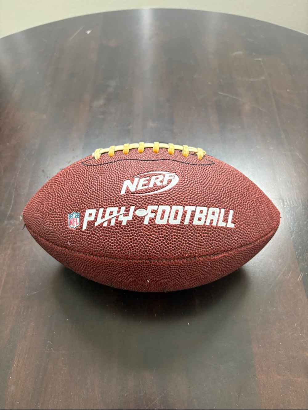 Nerf Brown Football with Yellow Laces
